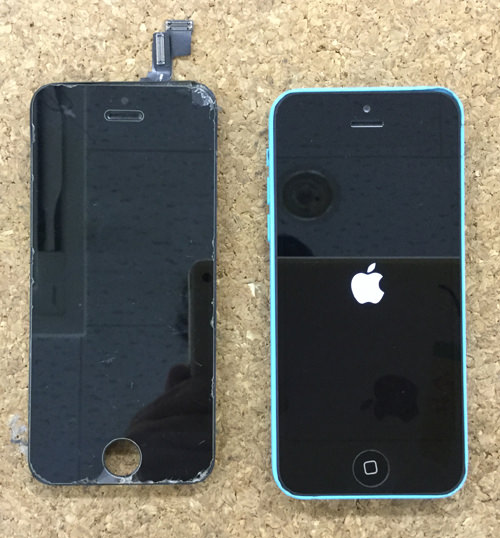 iPhone5cの液晶交換 タッチパネル（画面）が効かない修理